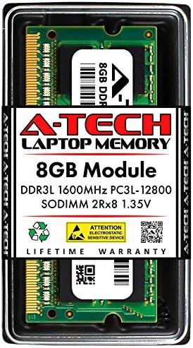 זיכרון RAM A-Tech 8GB לסינולוגיה Diskstation DS216+II NAS | DDR3/DDR3L 1600MHz PC3L-12800 SODIMM 2RX8 1.35V 204